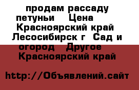 продам рассаду петуньи. › Цена ­ 20 - Красноярский край, Лесосибирск г. Сад и огород » Другое   . Красноярский край